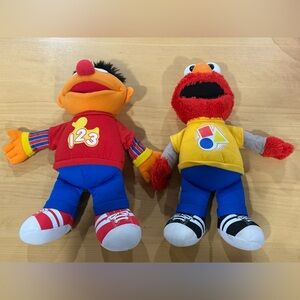 Ernie Rocking Numbers & Elmo Rocking Shapes Talking Dolls Really Great condition